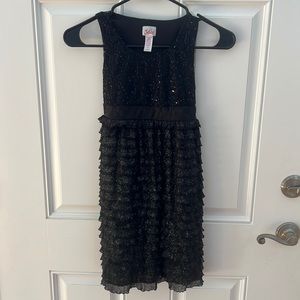 Girls Black sequin and glitter black dress size 8